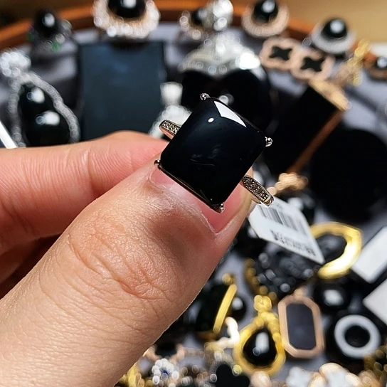 翡翠银S925镶嵌戒指