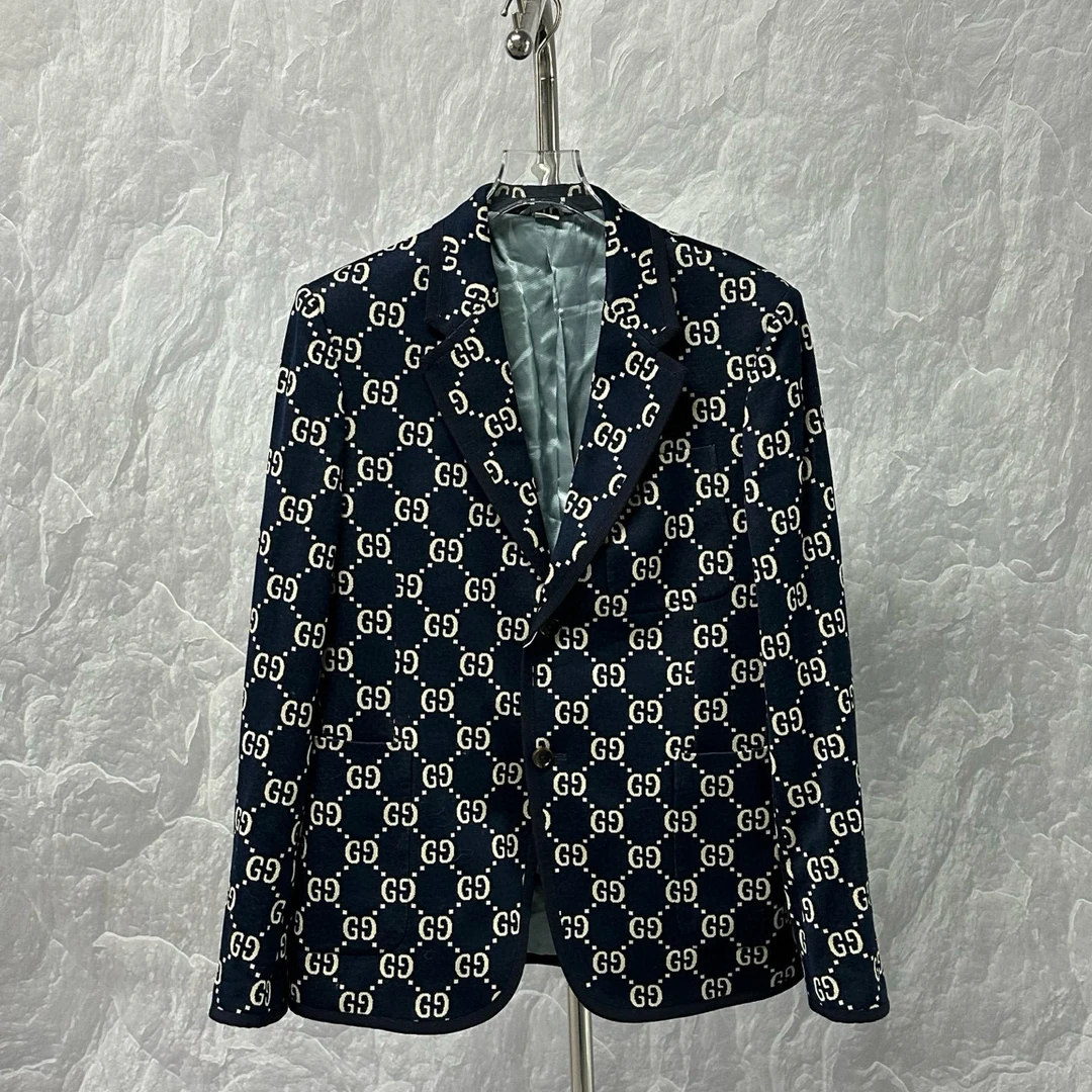 未使用 GUCCI/古驰 满印双G西装外套50码D15985
