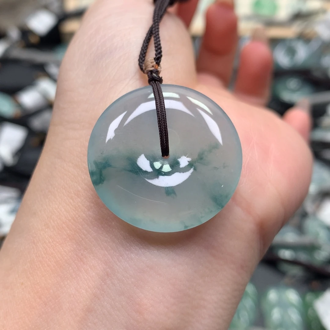 翡翠颈饰未镶嵌扣子28号