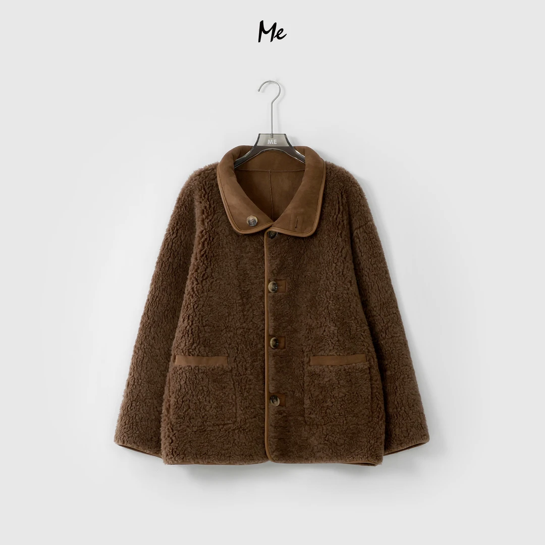 ME【枫糖咖啡】轻奢气质极简新款时尚百搭设计师外套MEQA1973