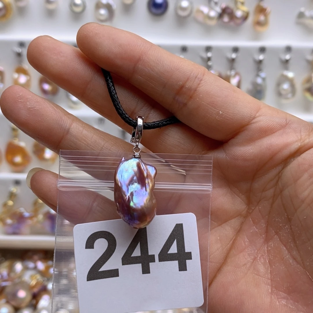 淡水珍珠颈饰银S925镶嵌244