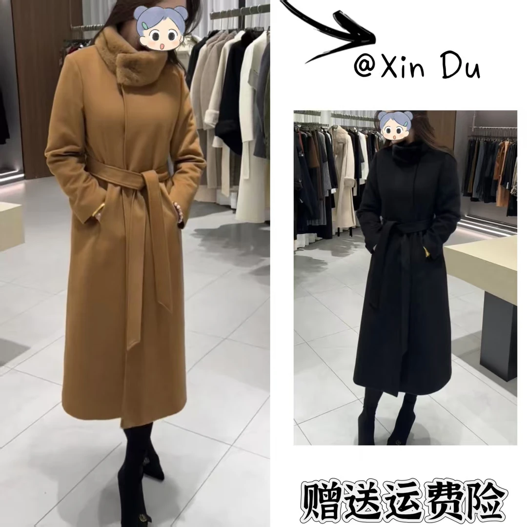 2025秋冬季新款时尚显瘦气质女士网红洋气风衣百搭款D24141