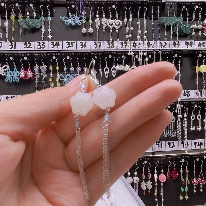 淡水珍珠耳饰银S925镶嵌
