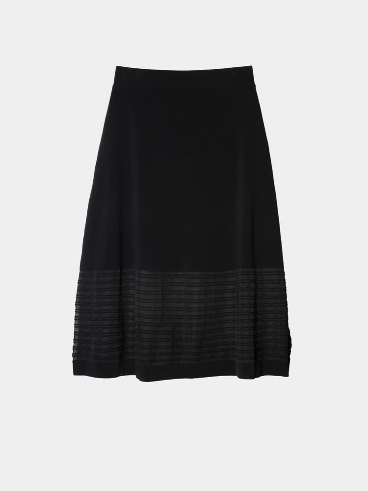 卡利亚里 X型半身裙120斤微胖女生短裙黑色半裙裙子撞色半镂空