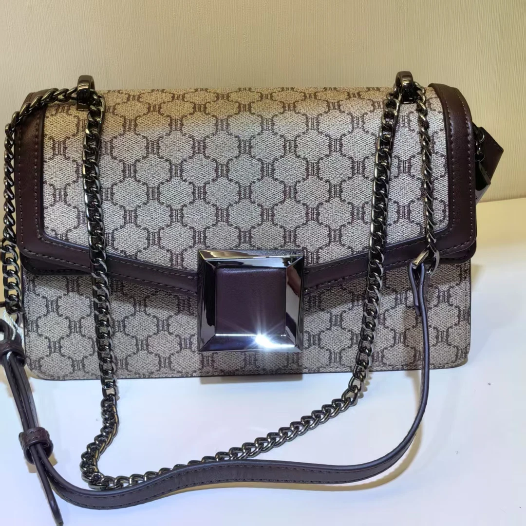 阿尔皮纳袋鼠时尚链条包中号翻盖经典单肩