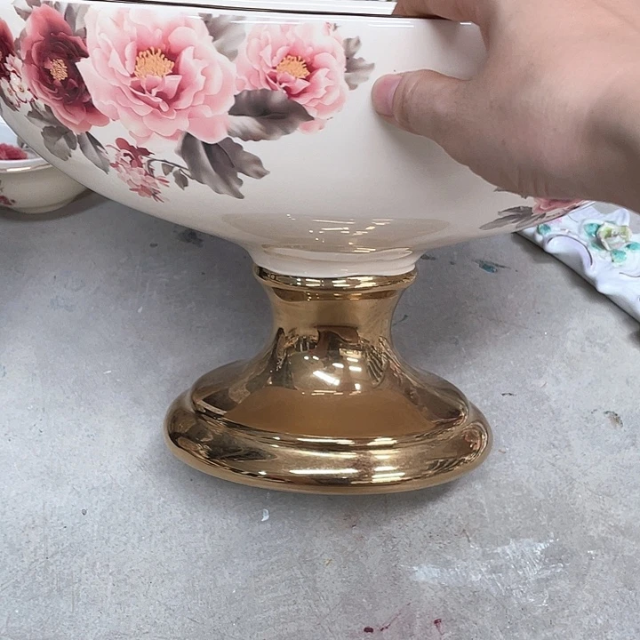 杯碟陶瓷摆件陶瓷微瑕