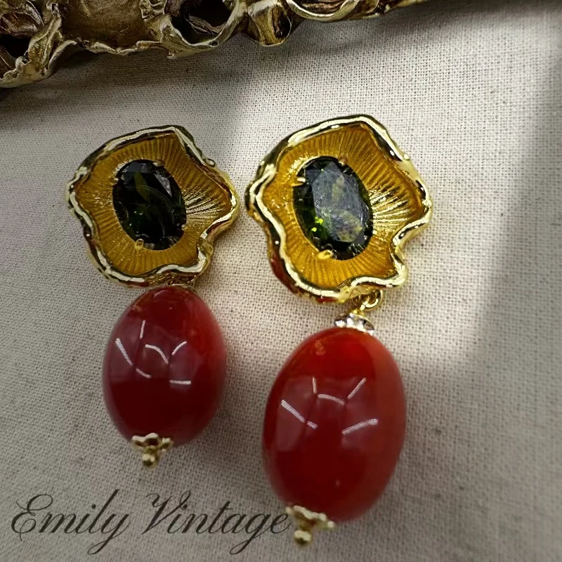 铜合金仿水晶耳饰 铜合金仿水晶耳饰 【1671】Emily Vintage珍藏款