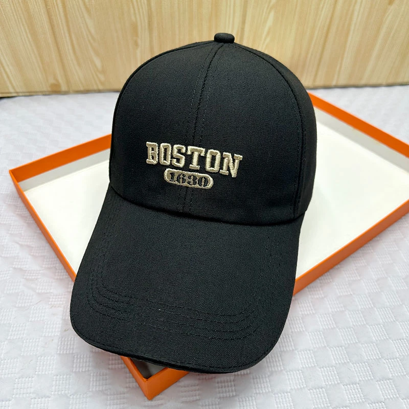 2025秋季刺绣帽子男士鸭舌帽时尚春天户外棒球帽加长檐男女帽子