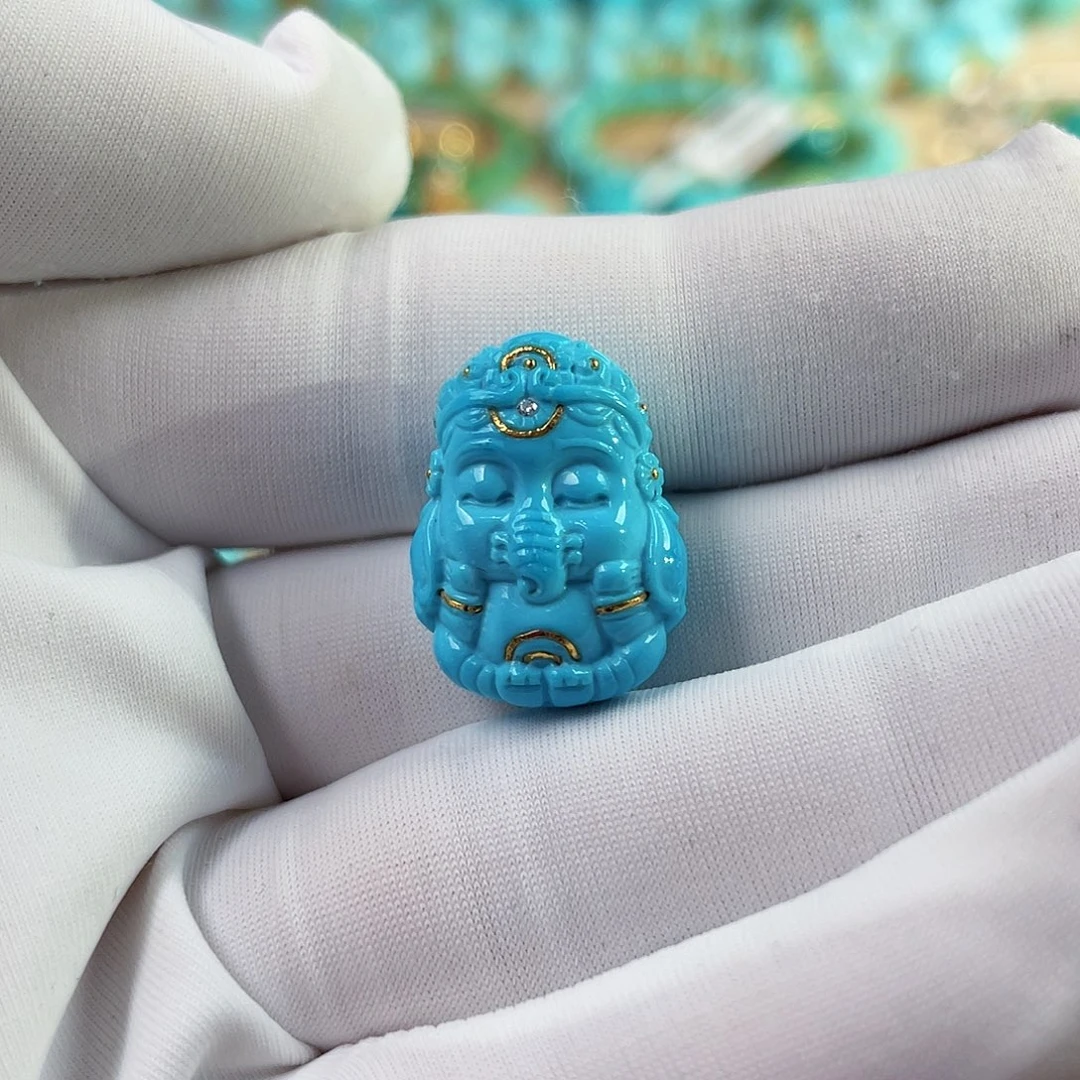 未镶嵌绿松石珠宝奇石