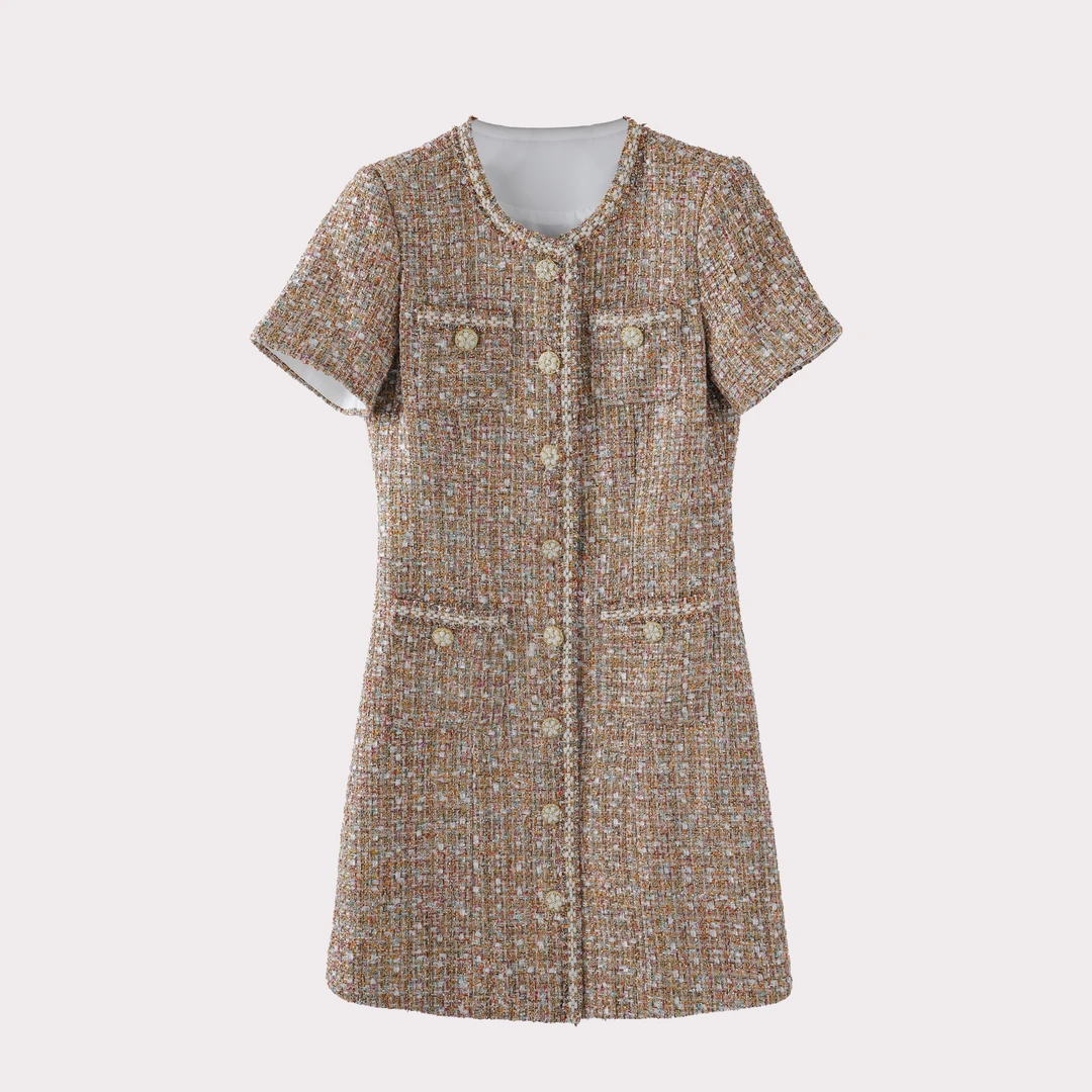 女装连衣裙百搭夏季2025年新款正式穿搭气质时尚小香风裙子A75527