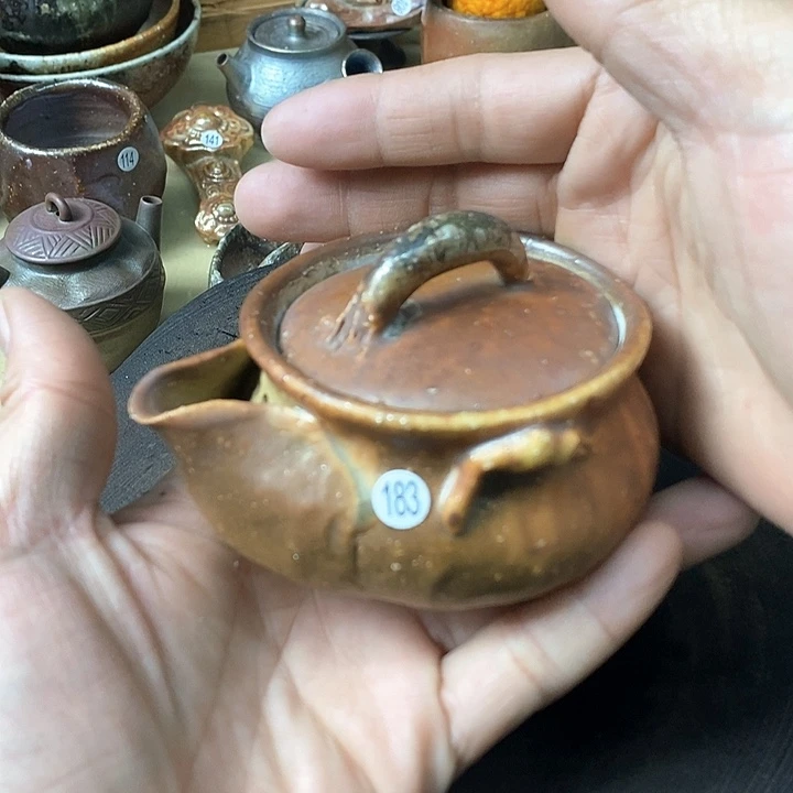 杯手工粗陶、柴烧茶器