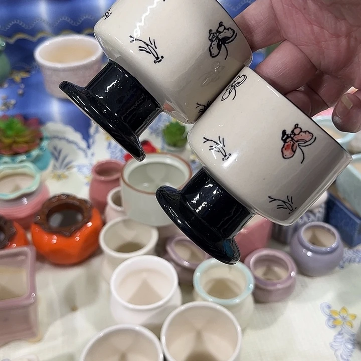微瑕陶瓷花盆满9.9发