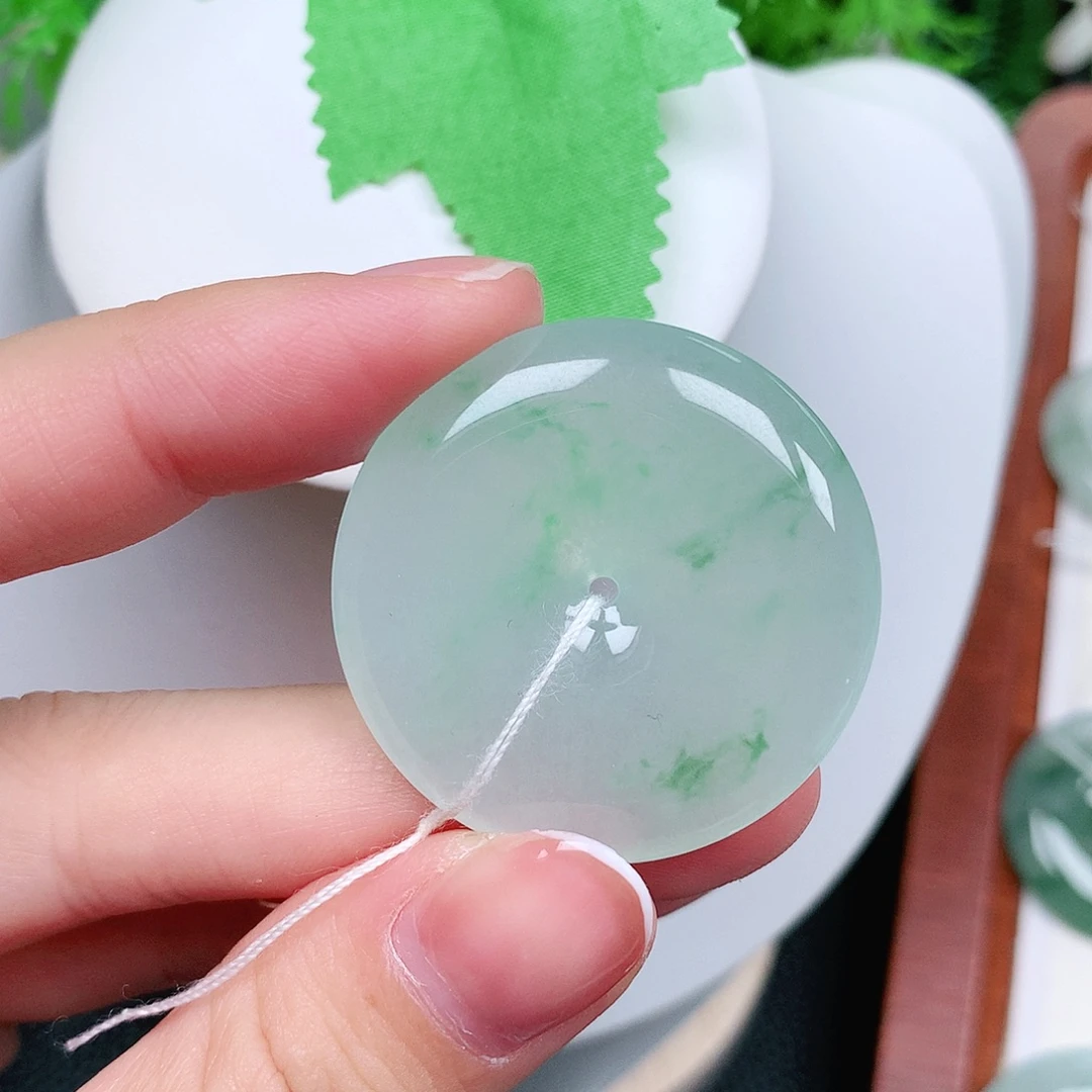 翡翠未镶嵌颈饰平安35-6