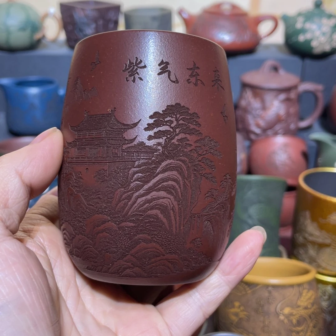 原矿紫砂手工主人杯