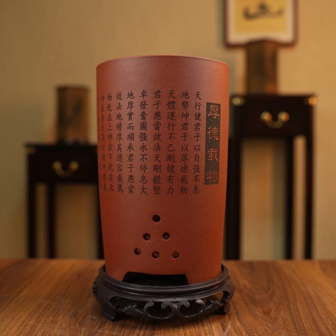 精品紫砂盆花盆春兰建兰墨兰专用通风透气绿植盆栽客厅阳台带底托