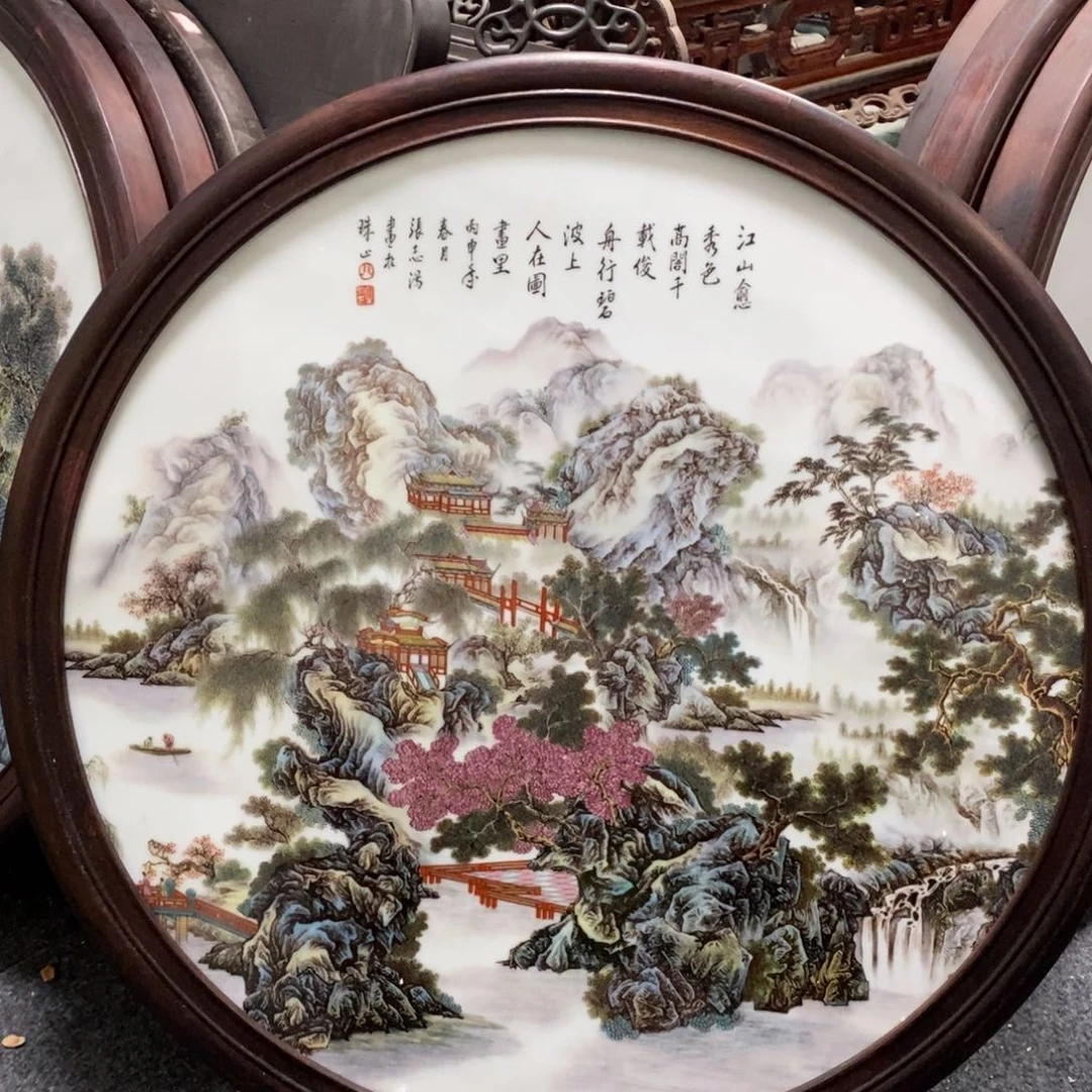 瓷片板*66*66*1景德镇瓷板画柴窑烧制