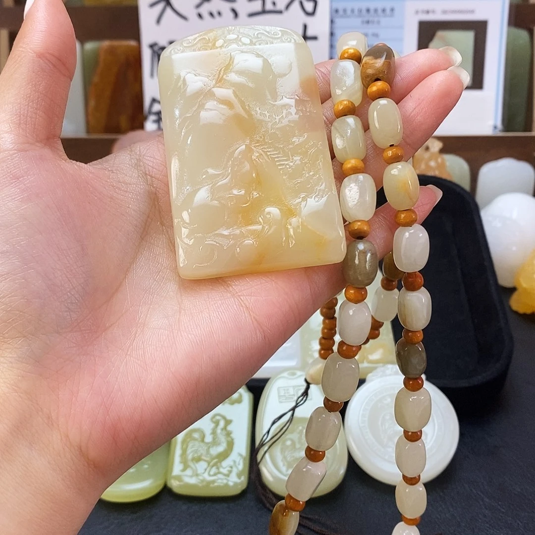 新疆昆仑山料方解石玉1