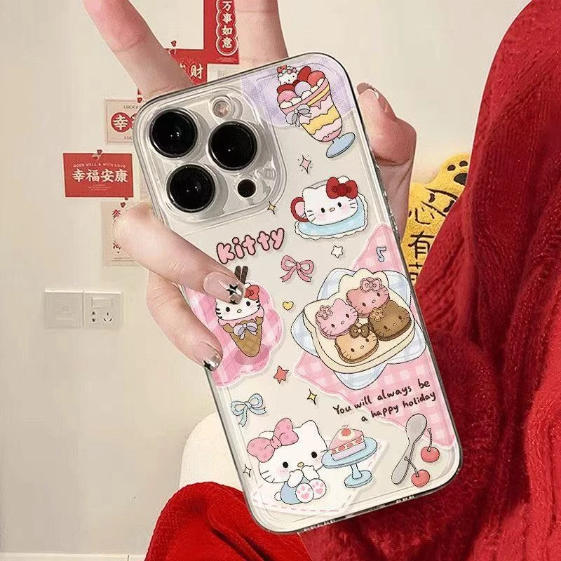 桌布凯蒂猫适用于苹果16/iphone17promax全包手机保护透明软壳