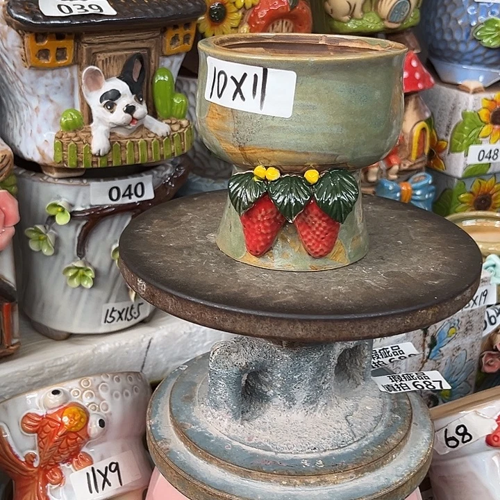 粗陶材质多肉花盆