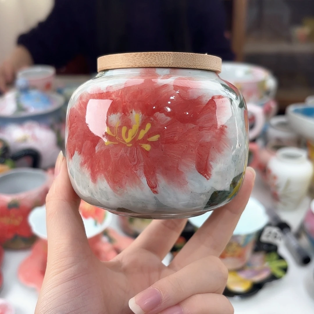 景德镇手绘高温釉下彩陶瓷茶具
