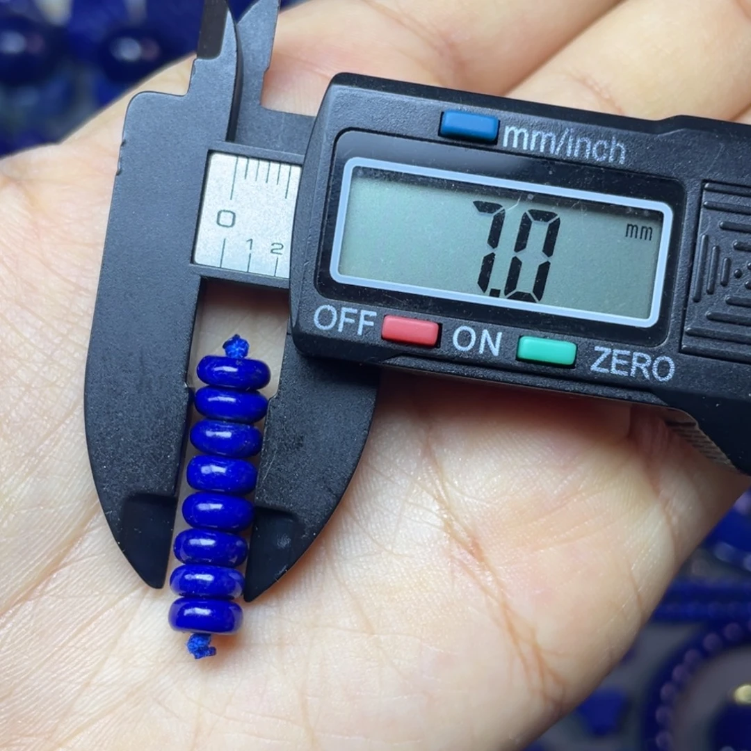 青金石未镶嵌7mm隔片配饰