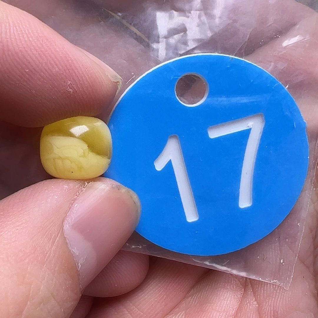 蜜蜡未镶嵌珠宝奇石11m m微花粉