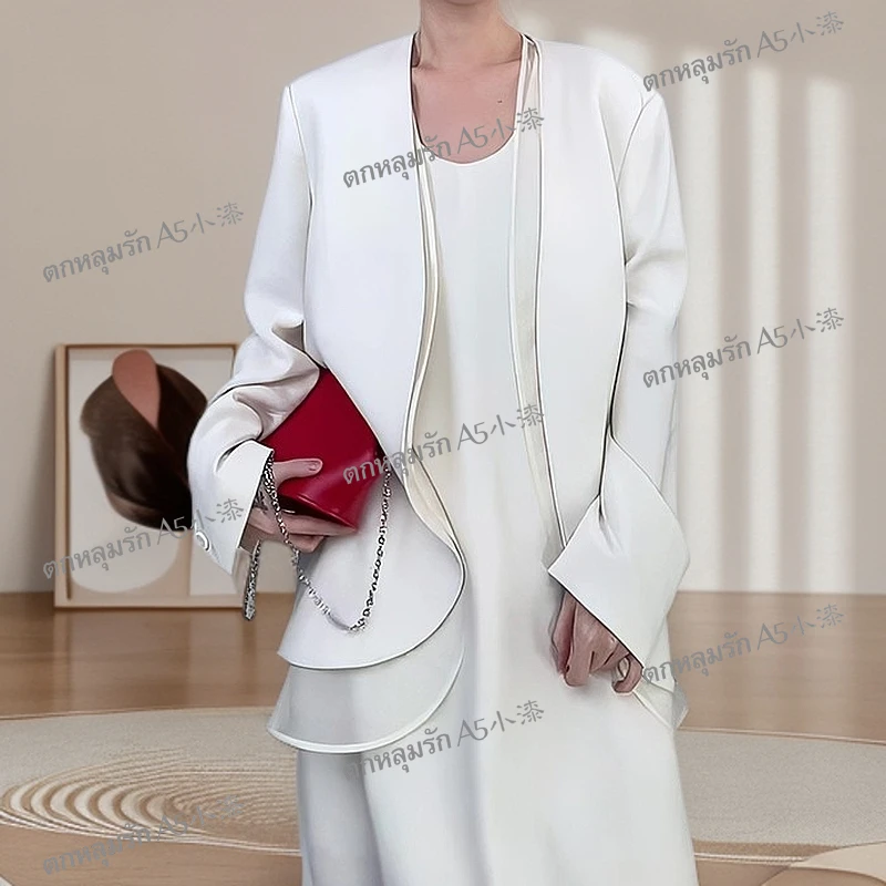 【小漆7独立设计师品牌款】A5轻奢无袖V领马甲可外穿内搭