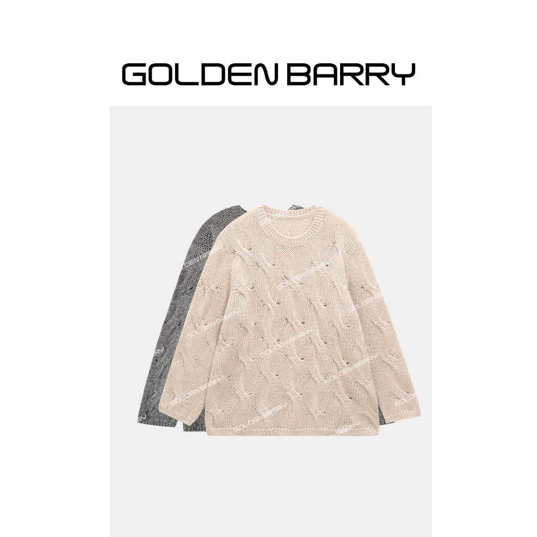 GOLDENBARRY|246433设计感麻花毛衣