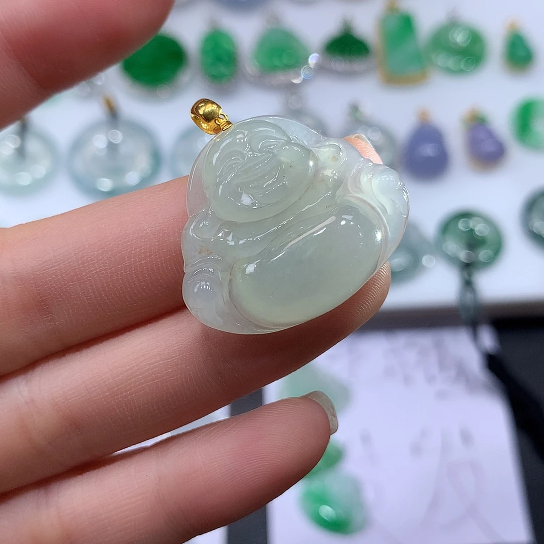 翡翠未镶嵌吊坠(不含链)佛公