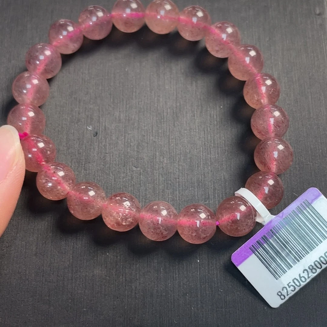 水晶手串未镶嵌草莓晶9mm手串cm588 26号