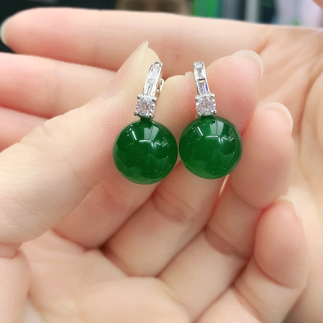 未镶嵌耳坠玛瑙/玉髓