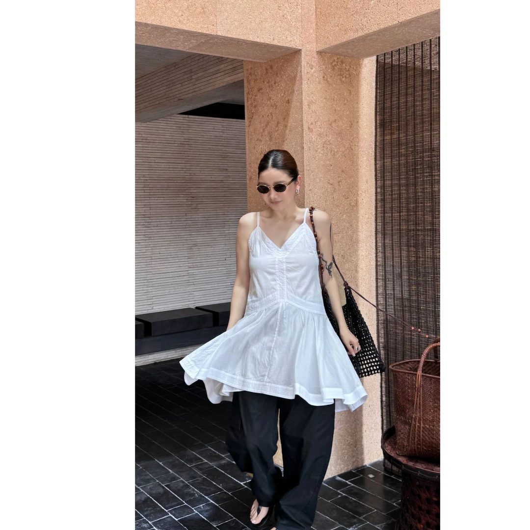 【CHU/2025SSNEW】《素涟》V领吊带裙ZX2521