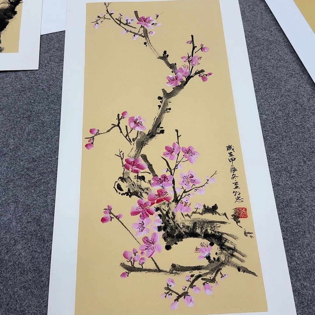 国画国画立体兰花