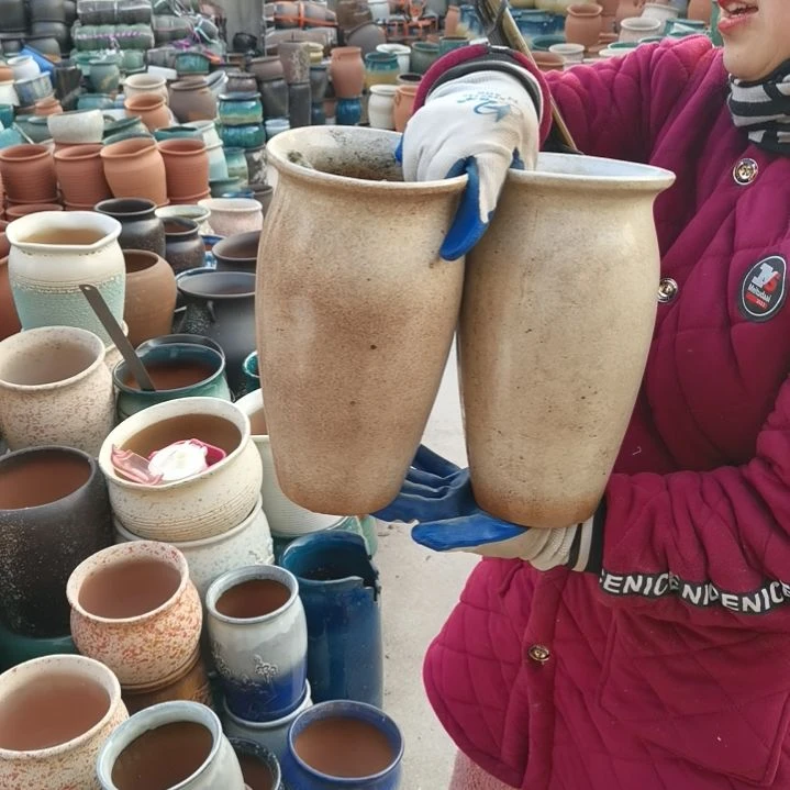 红陶口14高26瑕疵两