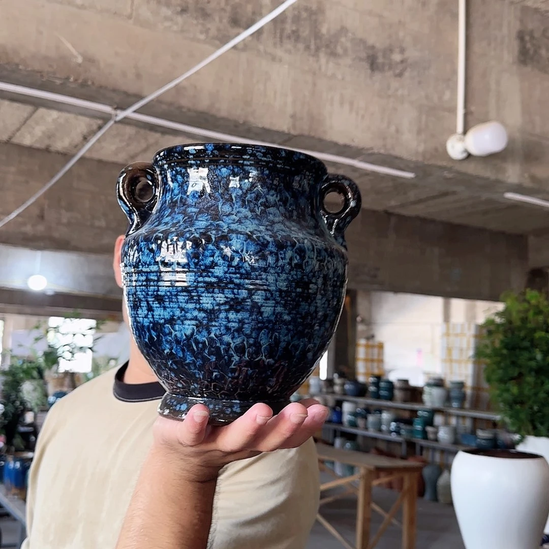 紫砂花盆杨杨花盆0822-916