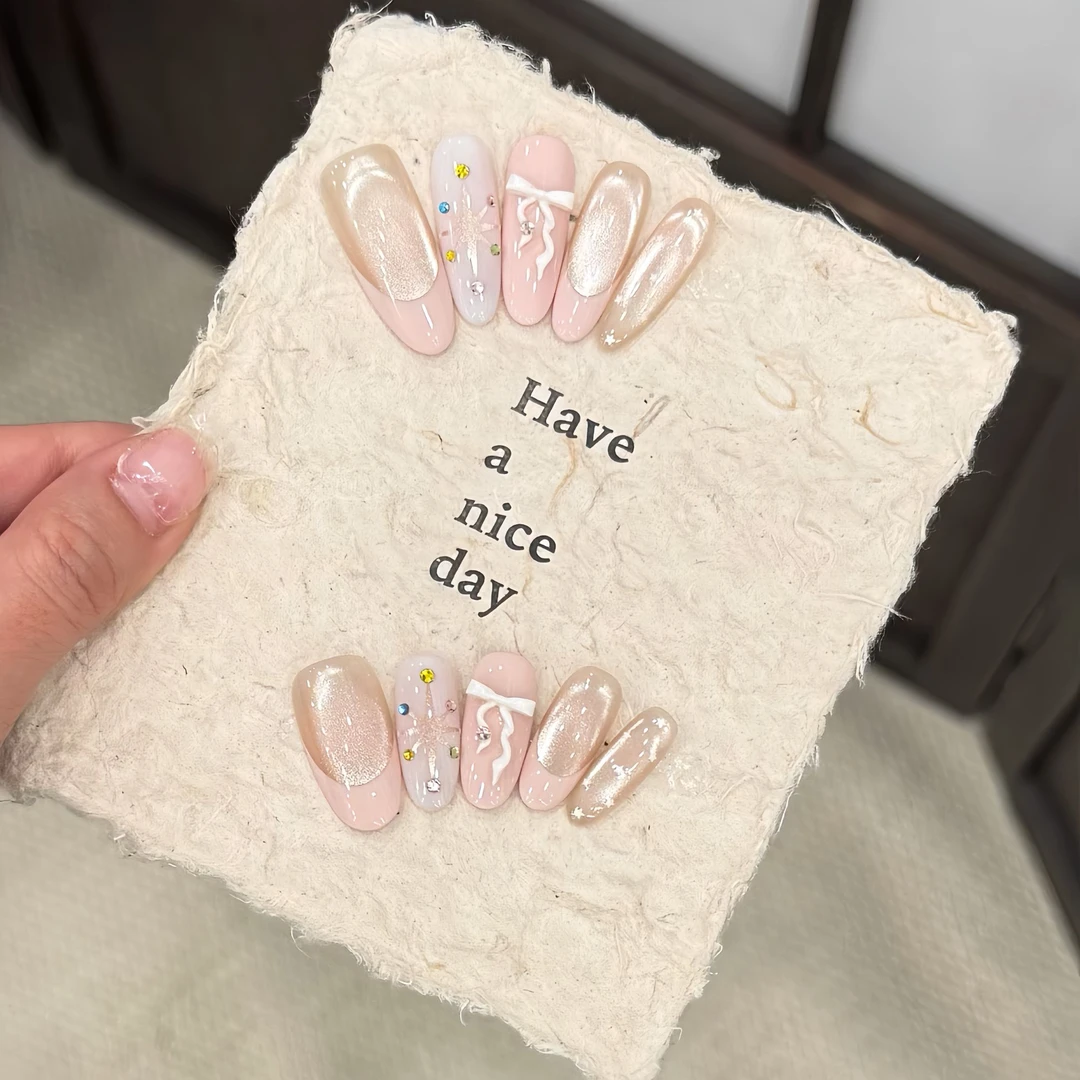 R-星芒蝴蝶结-xinghejiyu-轻奢高定美甲10片装