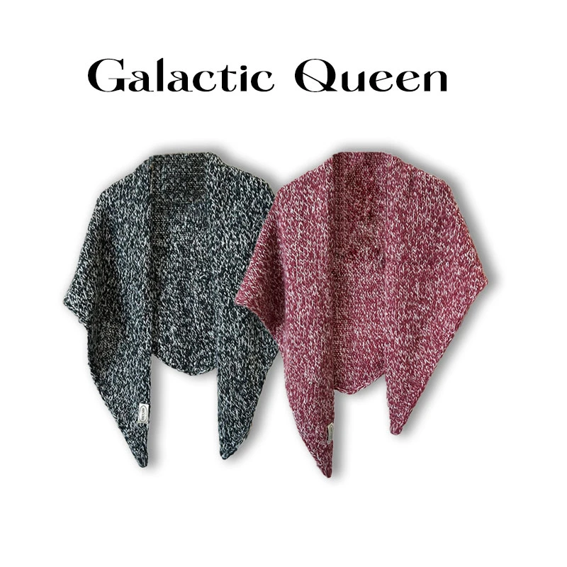 Galactic Queen高级感羊毛混纺三角巾披肩百搭保暖护颈外搭围巾