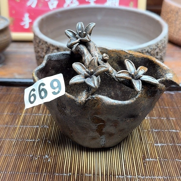 纯手工制作粗陶茶具