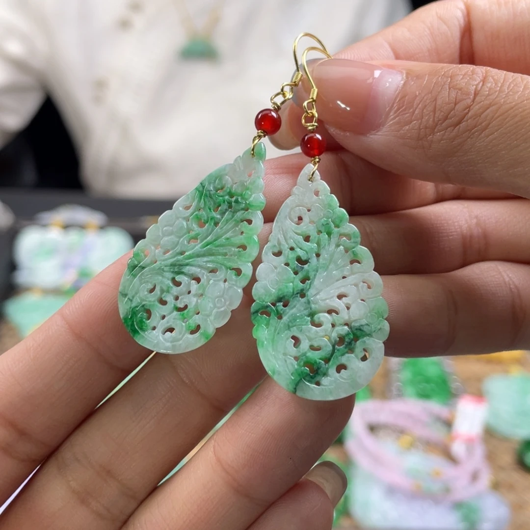 未镶嵌翡翠耳饰代编织