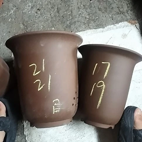 金钟套盆一大一小花泥