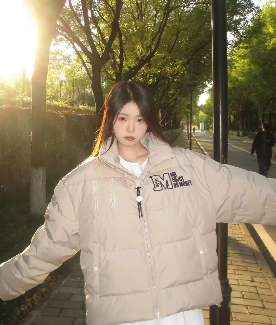M家毛巾绣魔术eva联名棒球服侯明昊同款冬季保暖立领休闲情侣