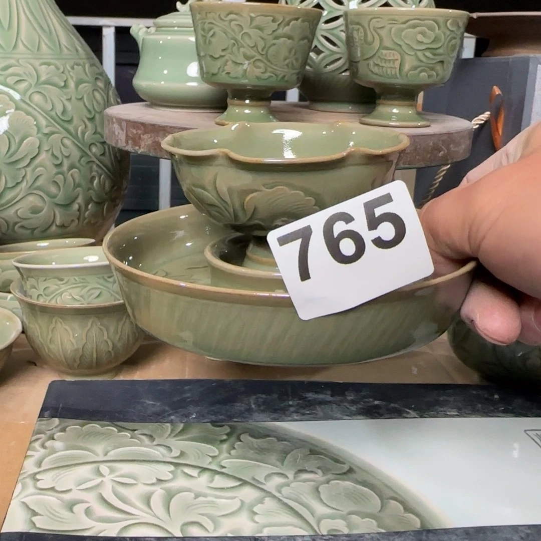 带***走耀州窑手工主人杯一套微瑕福利