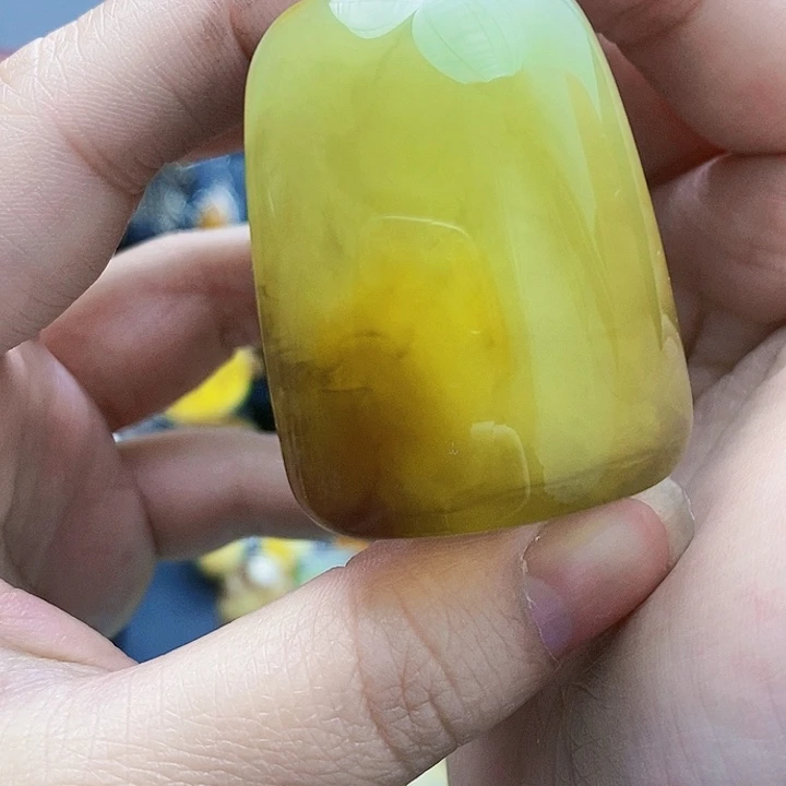 琥珀裸石银S925镶嵌手镯