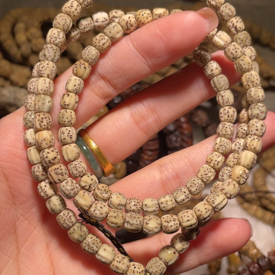 星月菩提吊坠星月百香籽120颗6×5