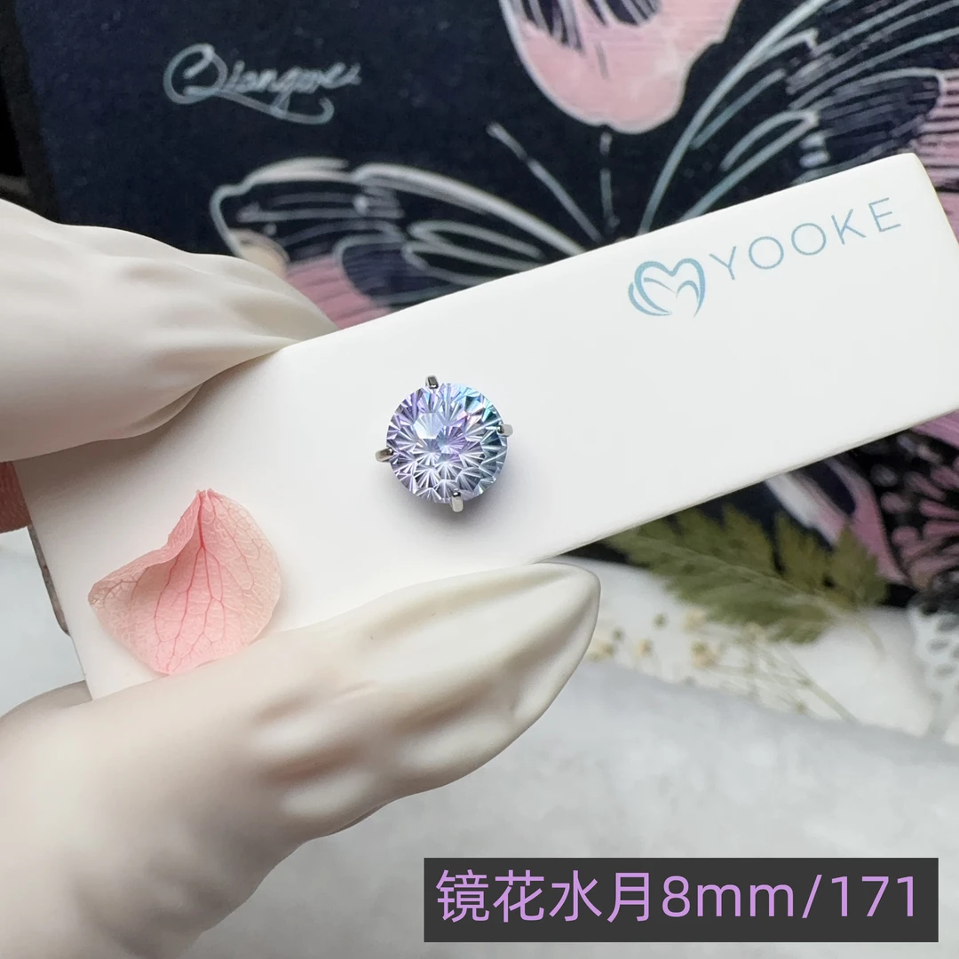 钛钢锆石耳饰 天火烟花8M：耳骨耳蜗钉外螺旋杆长6粗0.8精致时尚