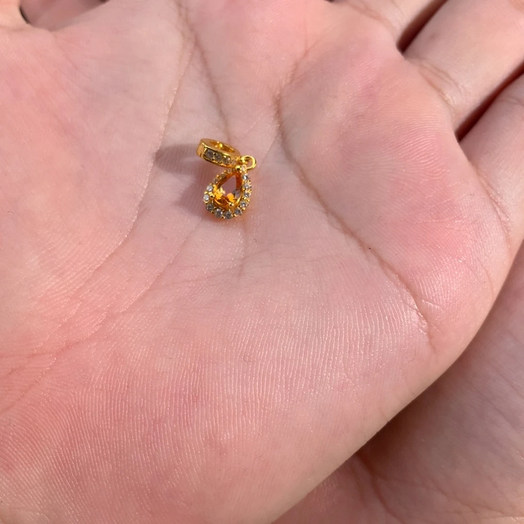 颈饰黄晶银S925镶嵌