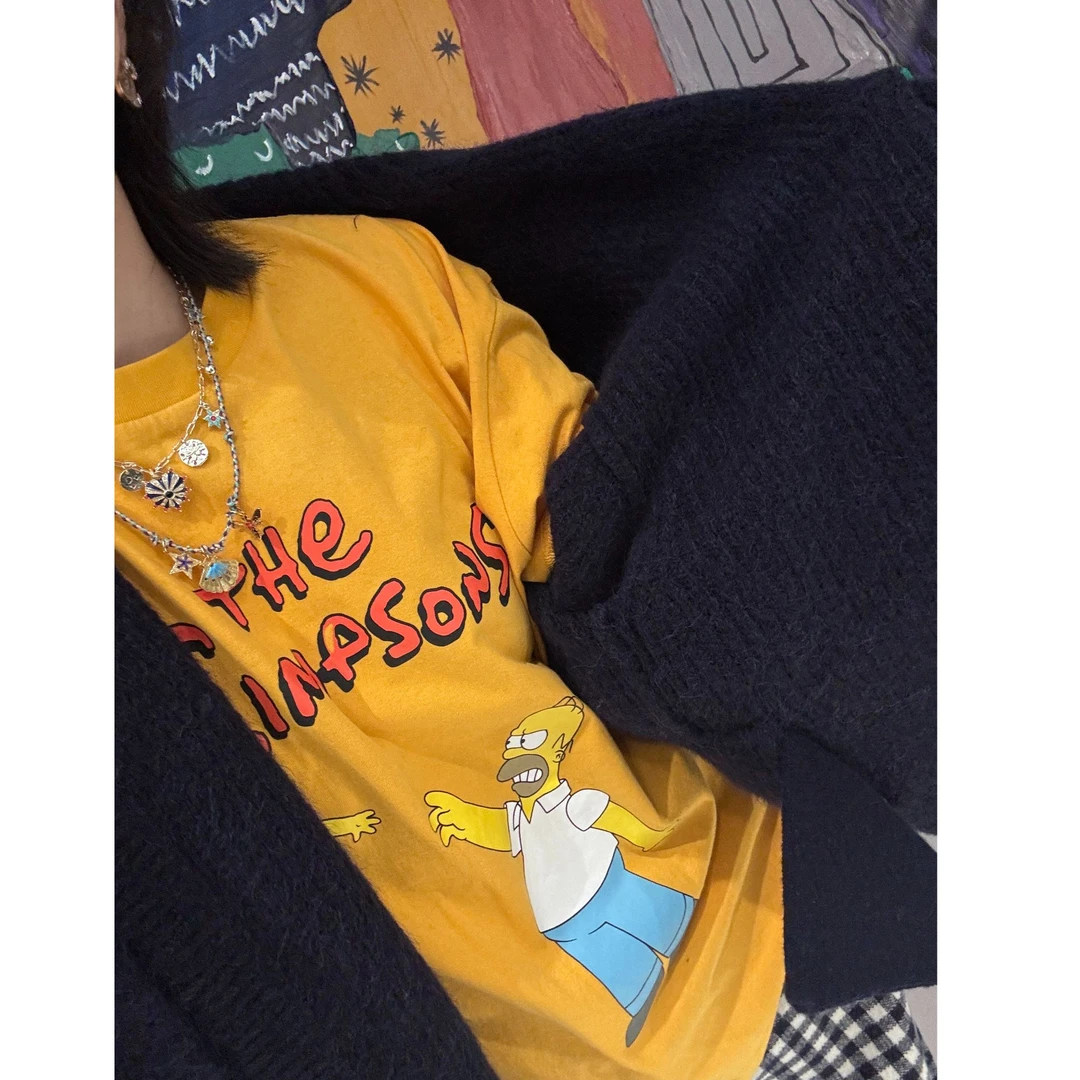 春季黄辛普森T恤 J24T234