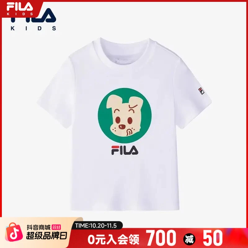 FILA斐乐男小童【原田治联名】2025夏儿童休闲短袖上衣K11B524101