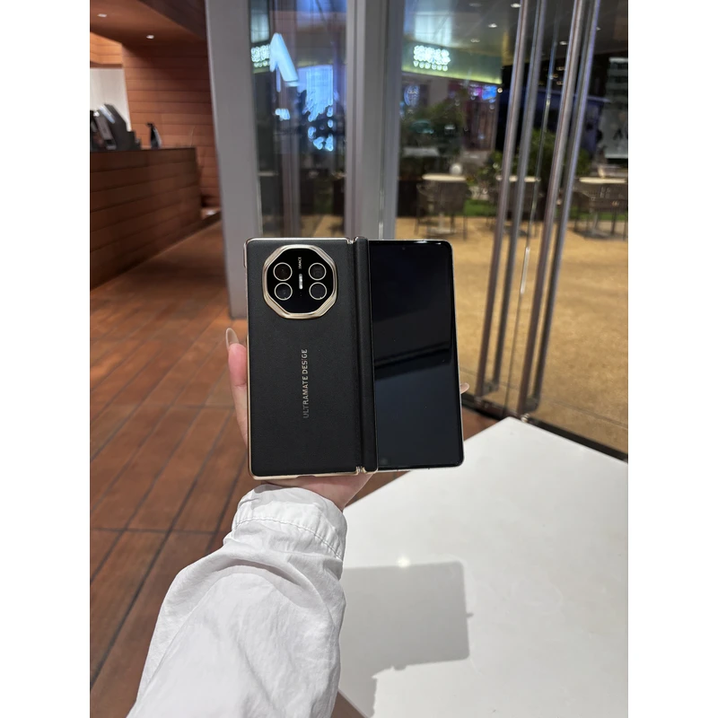 适用于华为MateX5/MateX6手机壳磨砂金边框双中轴保护 镜头保护壳