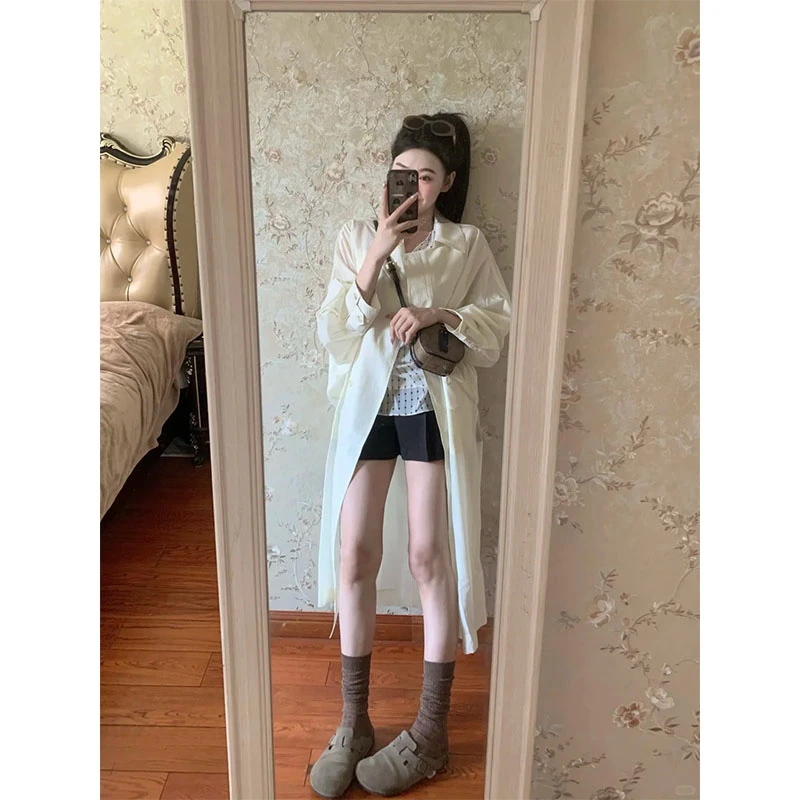 白色波点背心女长裤防晒衬衫复古气质收腰交叉无袖上衣百搭百褶裙